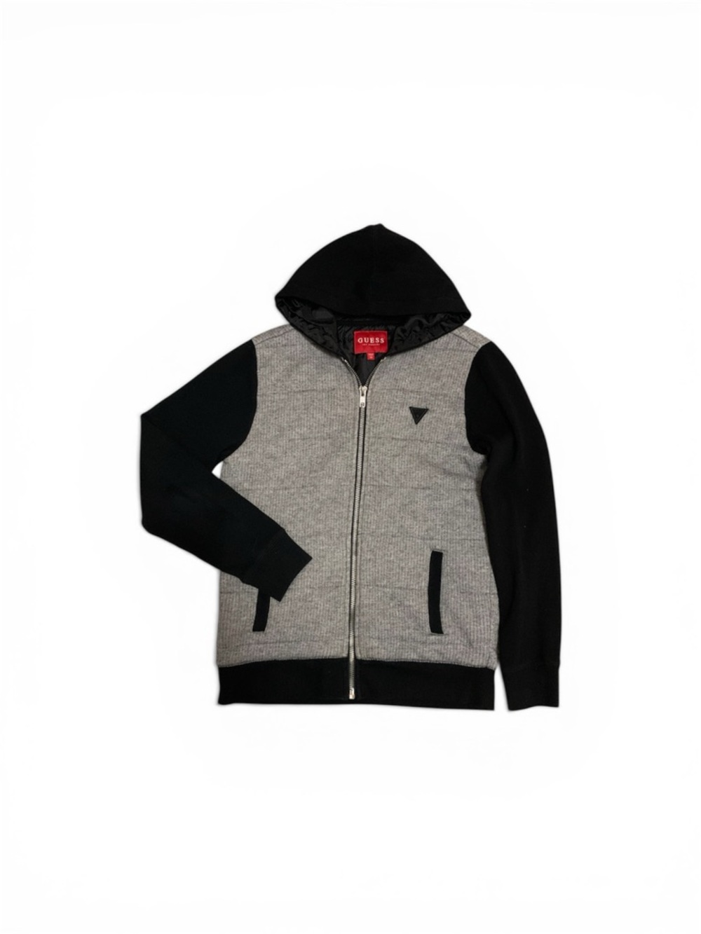 Guess Kids‎ Black & Gray Zip-Up Hooded Sweater